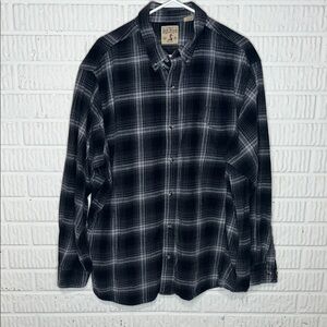 Red Head Brand Men's Dark Checkered Button Down Shirt